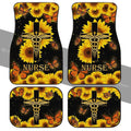 Sunflower Nurse Car Floor Mats Custom Car Accessories For Nurse - Gearcarcover - 2