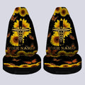Sunflower Nurse Car Seat Covers Custom Name Nurse Car Accessories - Gearcarcover - 4