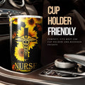 Sunflower Nurse Tumbler Cup Custom Car Accessories For Nurse - Gearcarcover - 2