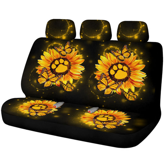 Sunflower Paw Car Back Seat Covers Custom Car Accessories - Gearcarcover - 1