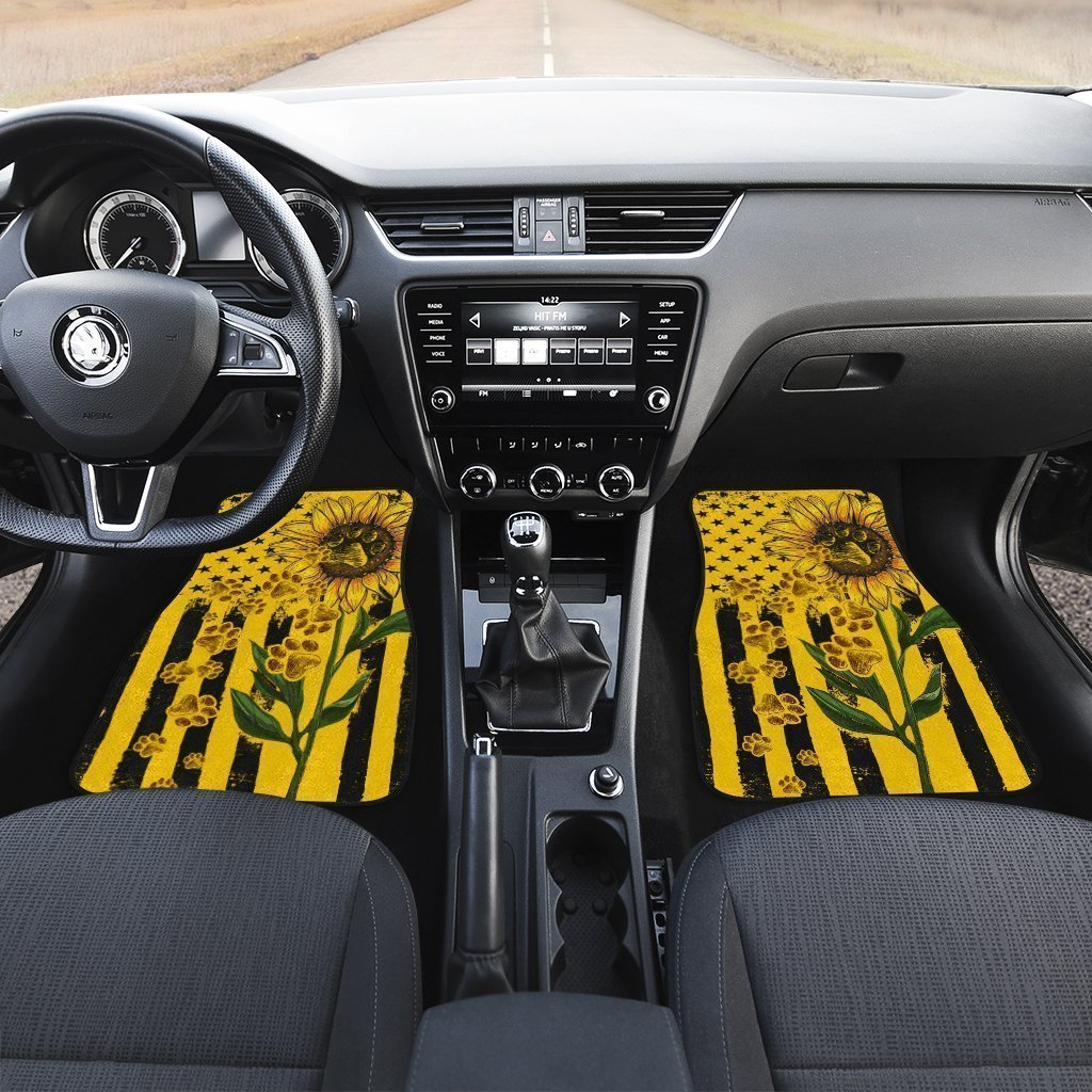 Sunflower Paws Car Floor Mats Custom Car Accessories For Dog Lovers - Gearcarcover - 3