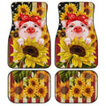 Sunflower Pig Car Floor Mats Custom Car Interior Accessories - Gearcarcover - 1