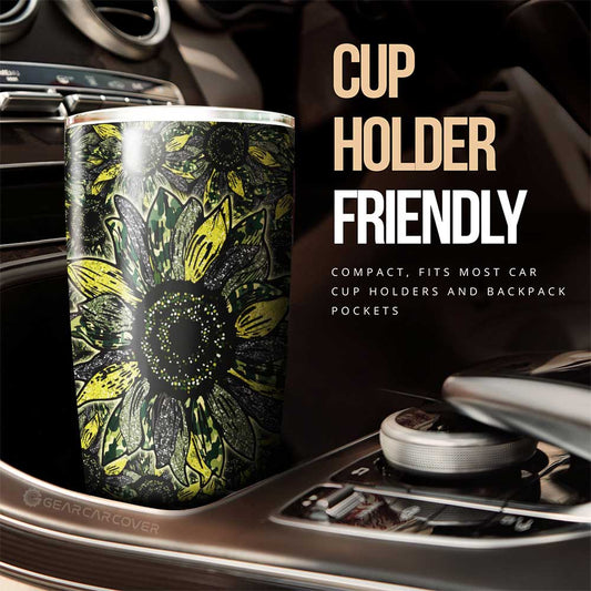 Sunflower Tumbler Cup Custom Car Decoration - Gearcarcover - 2