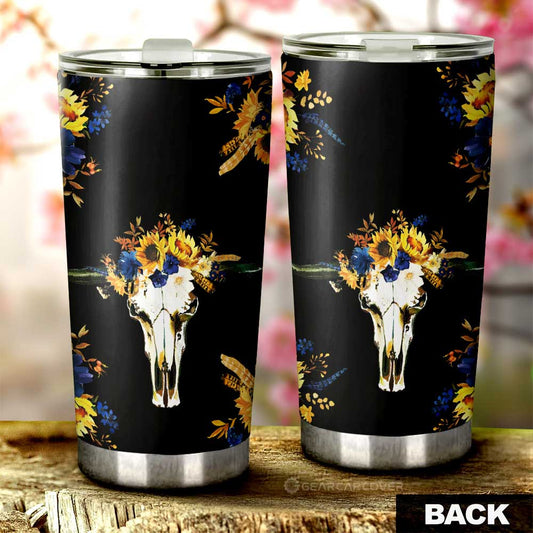 Sunflower Tumbler Cup Custom Personalized Name Car Interior Accessories - Gearcarcover - 2