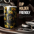 Sunflower Tumbler Cup Custom Personalized Name Car Interior Accessories - Gearcarcover - 2