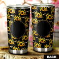 Sunflower Tumbler Cup Custom Personalized Name Car Interior Accessories - Gearcarcover - 3