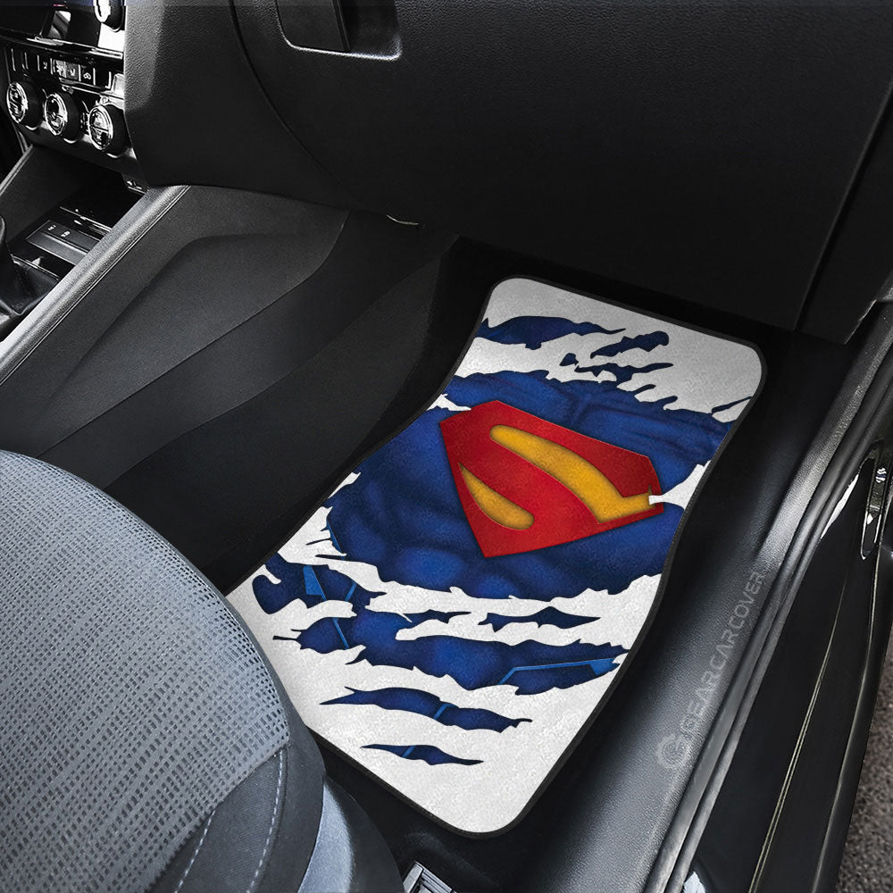 Superman Car Floor Mats Custom Uniform Car Accessories - Gearcarcover - 3