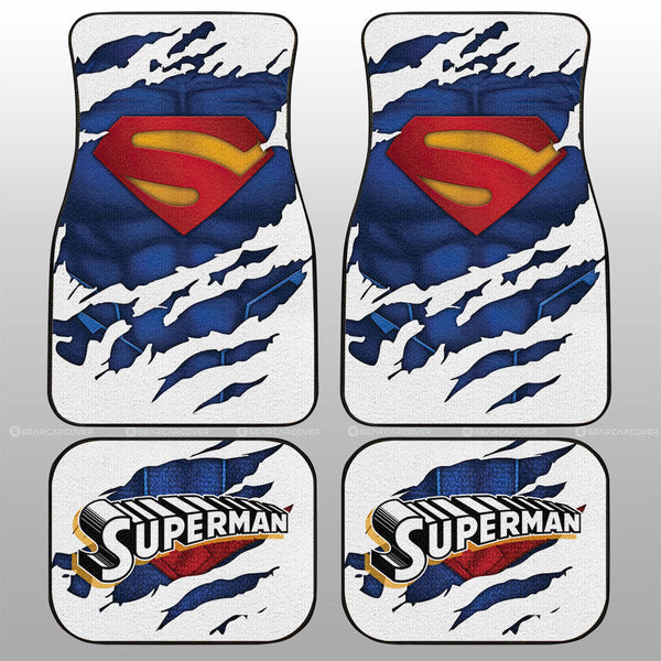 Superman car on sale floor mats