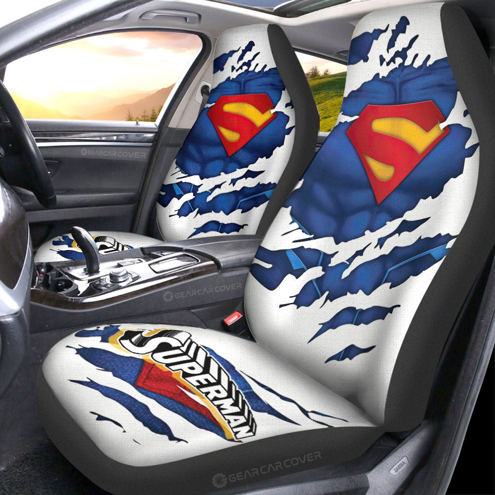 Superman Car Seat Covers Custom Uniform Car Accessories - Gearcarcover - 2