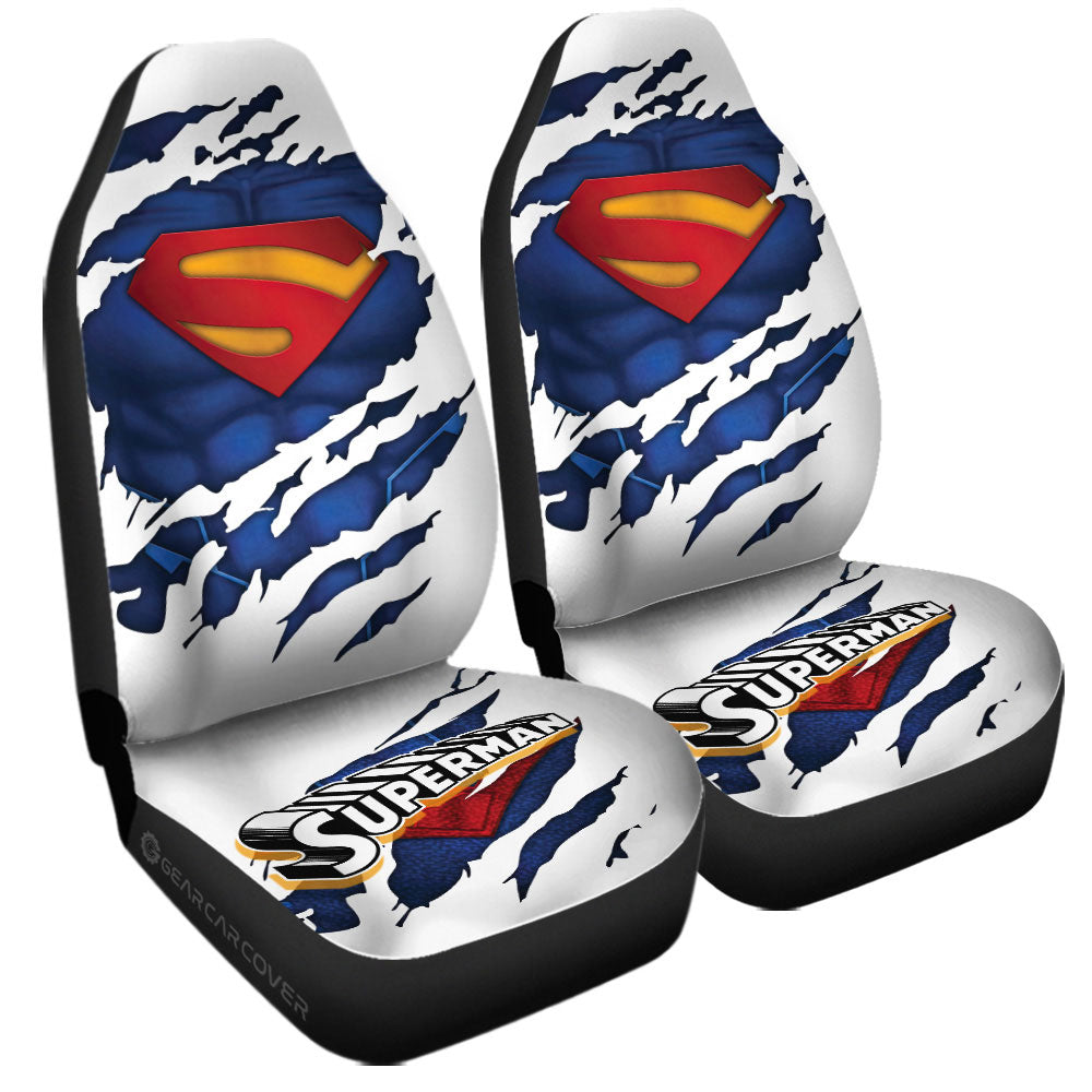 Superman Car Seat Covers Custom Uniform Car Accessories - Gearcarcover - 3