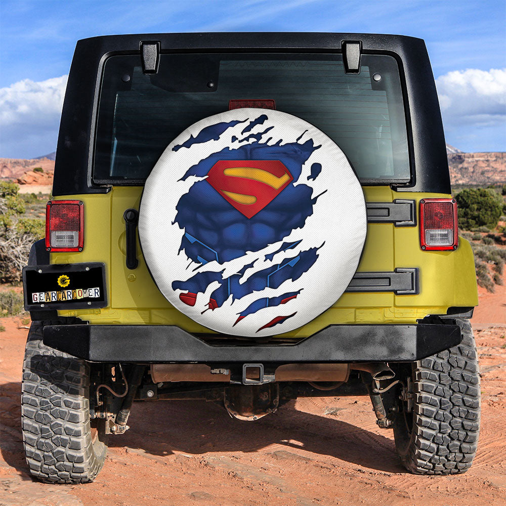 Superman Spare Tire Cover Custom Uniform Car Accessories - Gearcarcover - 2