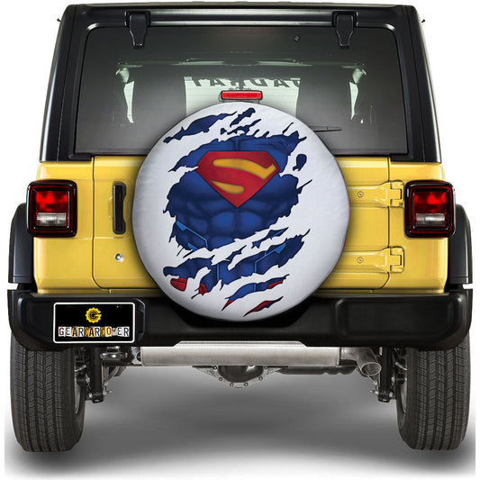 Superman Spare Tire Cover Custom Uniform Car Accessories - Gearcarcover - 1