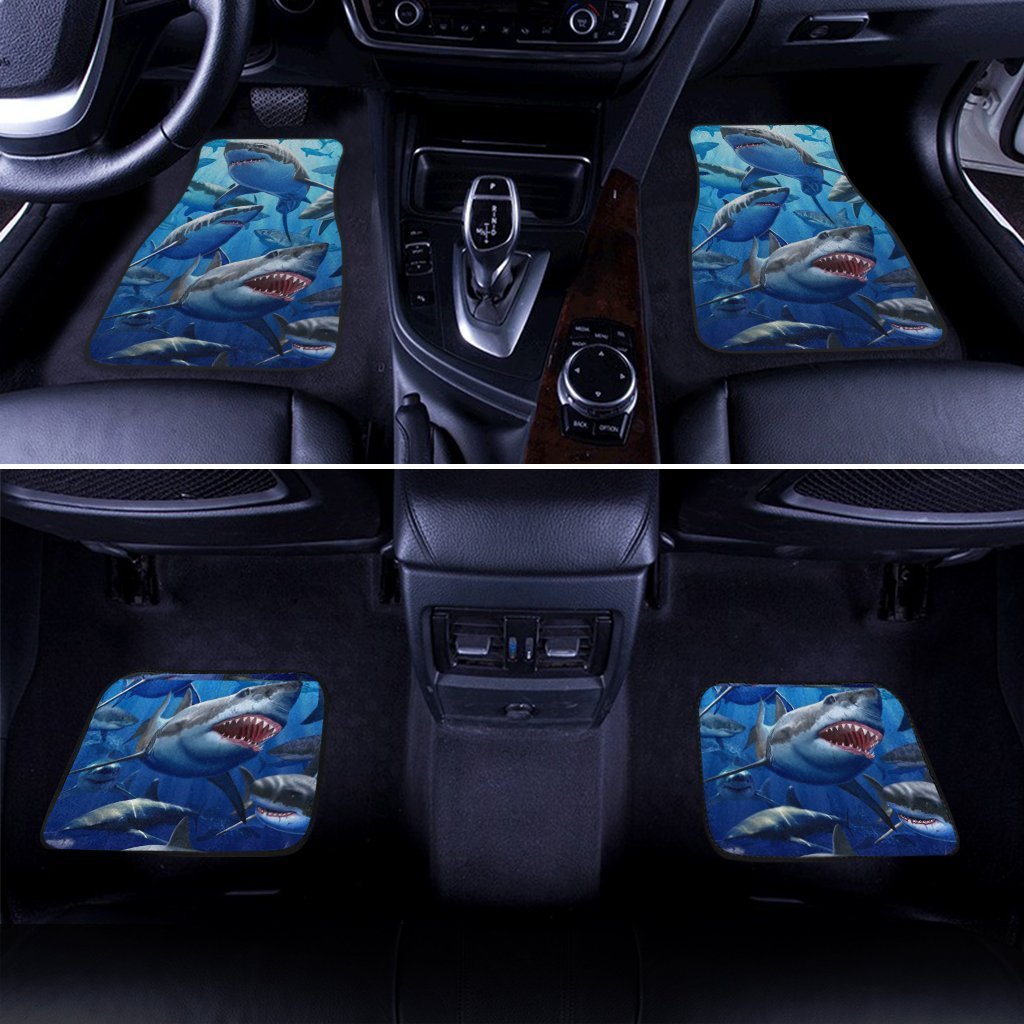 Swmimming Shark Car Floor Mats Custom Cool Car Accessories - Gearcarcover - 2