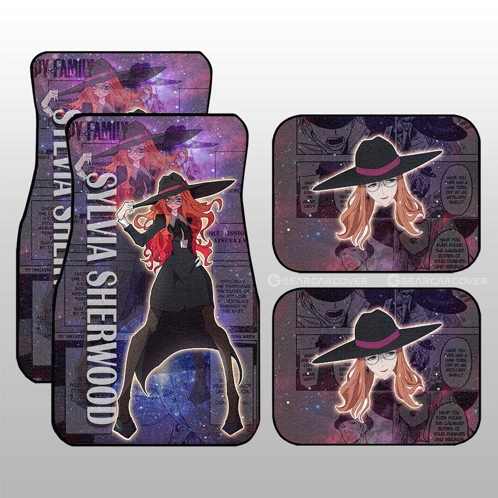 Sylvia Sherwood Car Floor Mats Custom Spy x Family Anime Car Accessories Manga Galaxy Style - Gearcarcover - 1