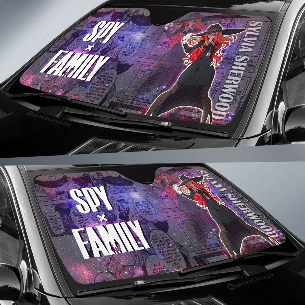 Sylvia Sherwood Car Sunshade Custom Spy x Family Anime Car Accessories Manga Galaxy Style - Gearcarcover - 2