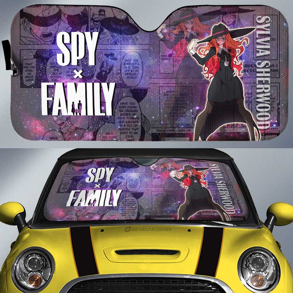 Sylvia Sherwood Car Sunshade Custom Spy x Family Anime Car Accessories Manga Galaxy Style - Gearcarcover - 1