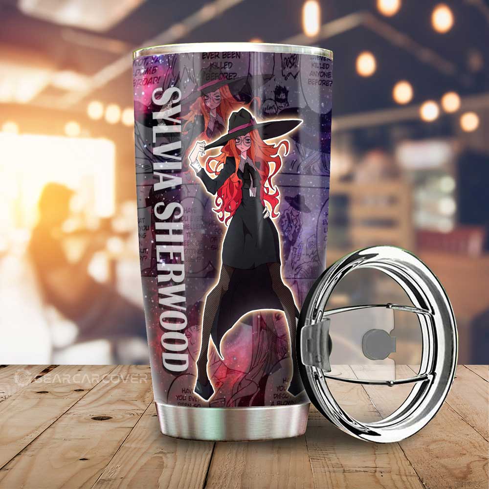 Sylvia Sherwood Tumbler Cup Custom Spy x Family Anime Car Accessories Manga Galaxy Style - Gearcarcover - 1