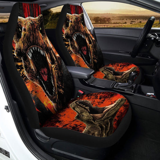 T-Rex Roar Car Seat Covers Custom Dinosaur Car Accessories - Gearcarcover - 2