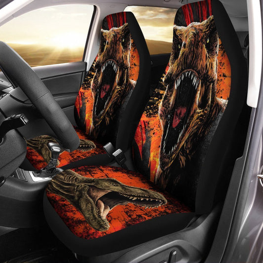 T-Rex Roar Car Seat Covers Custom Dinosaur Car Accessories - Gearcarcover - 1