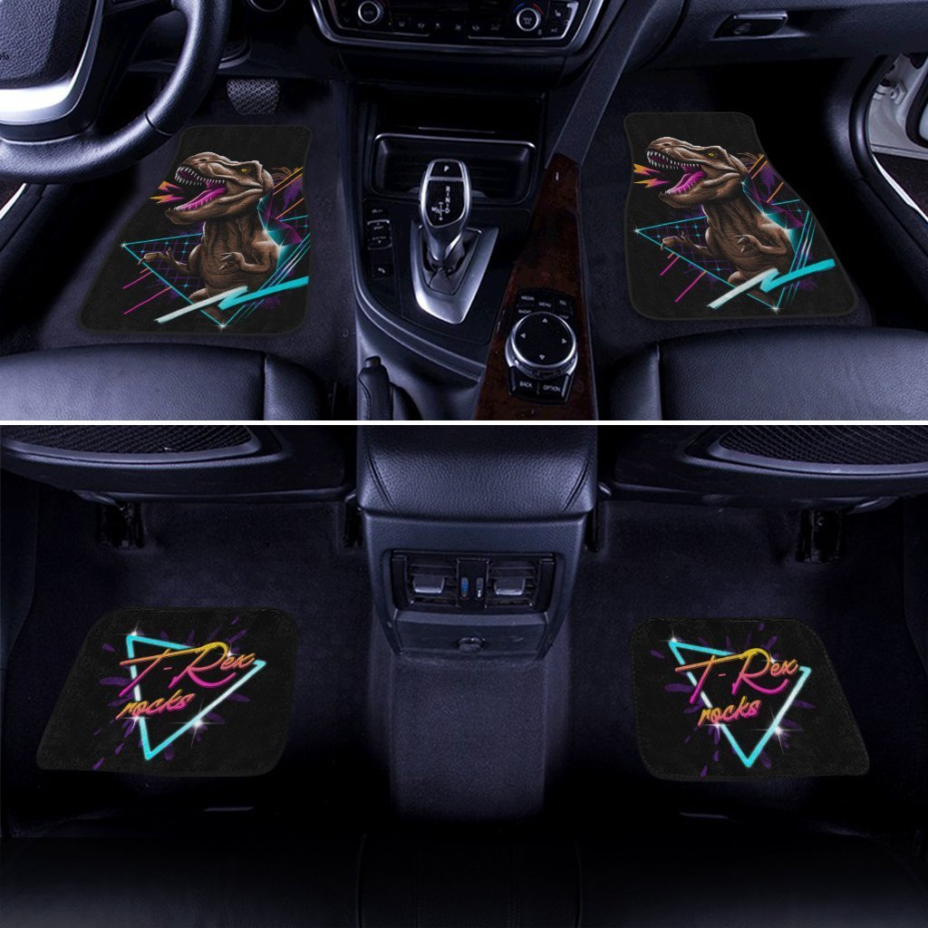 T-rex Rock Dinosaur Car Floor Mats Custom Car Accessories - Gearcarcover - 2