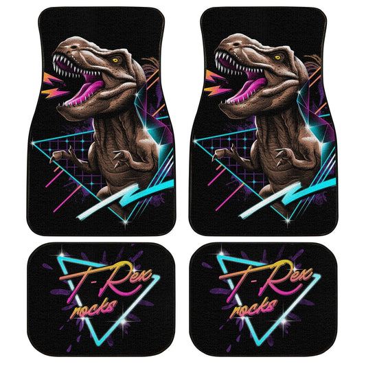 T-rex Rock Dinosaur Car Floor Mats Custom Car Accessories - Gearcarcover - 1