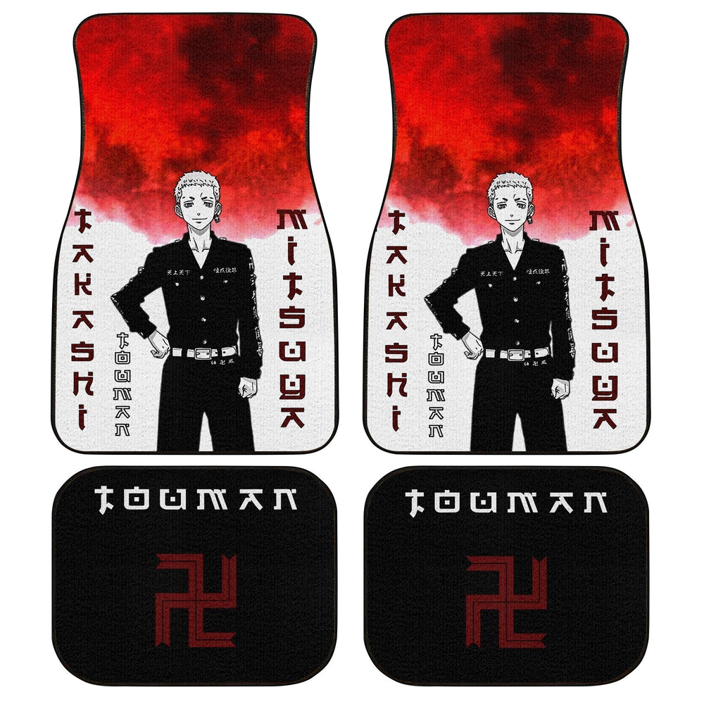 Takashi Mitsuya Car Floor Mats Custom Anime Tokyo Revengers Car Interior Accessories - Gearcarcover - 1