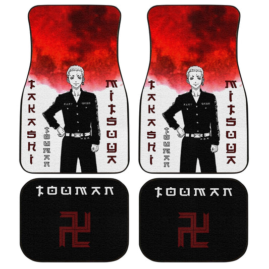 Takashi Mitsuya Car Floor Mats Custom Anime Tokyo Revengers Car Interior Accessories - Gearcarcover - 1