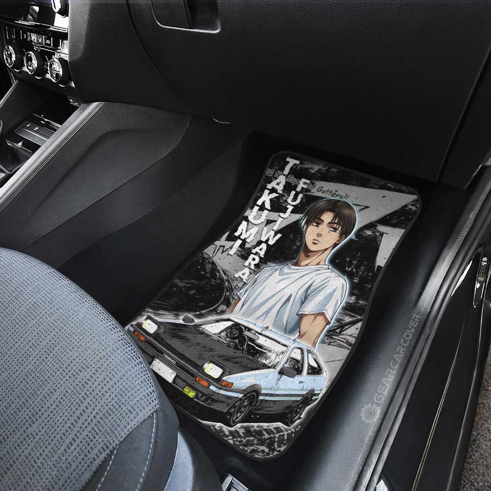 Takumi Fujiwara Car Floor Mats Custom Initial D Anime Car Accessories - Gearcarcover - 4
