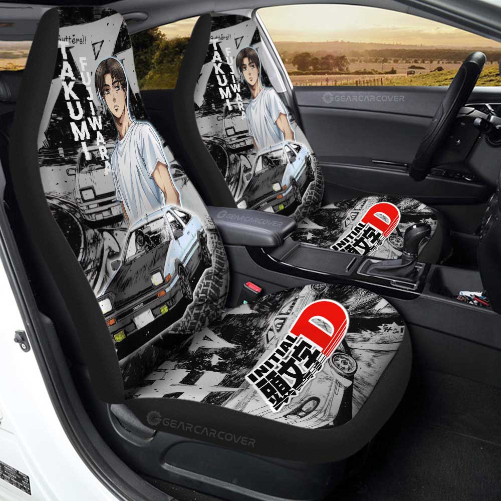 Takumi Fujiwara Car Seat Covers Custom Initial D Anime Car Accessories - Gearcarcover - 1