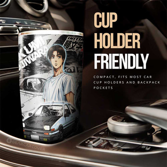 Takumi Fujiwara Tumbler Cup Custom Initial D Anime Car Accessories - Gearcarcover - 2