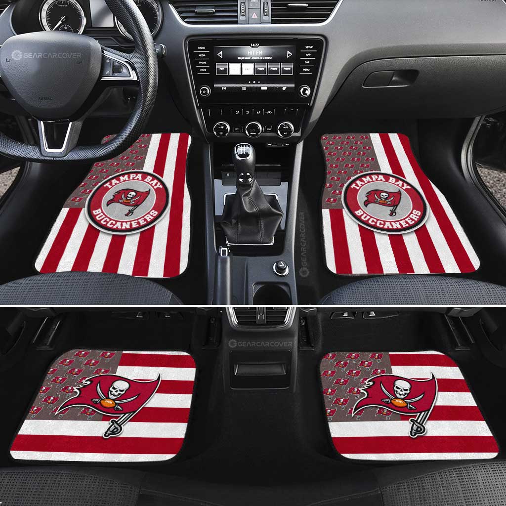 Tampa Bay Buccaneers Car Floor Mats Custom US Flag Style - Gearcarcover - 2