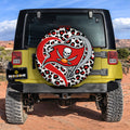 Tampa Bay Buccaneers Spare Tire Cover Custom Leopard Heart For Fans - Gearcarcover - 2