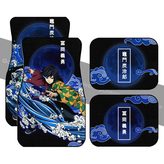 Tanjiro And Giyuu Car Floor Mats Custom Anime Demon Slayer Car Interior Accessories - Gearcarcover - 1