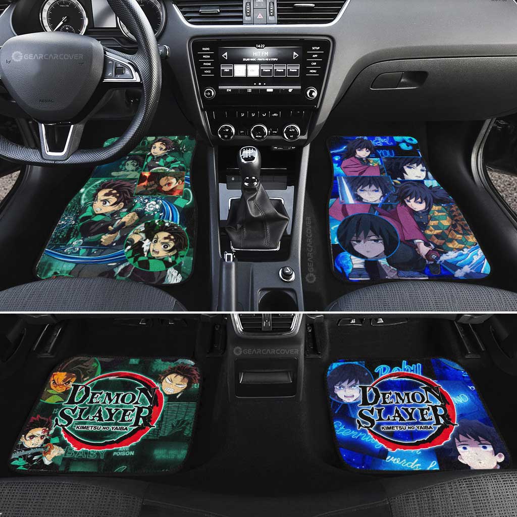 Tanjiro And Giyuu Car Floor Mats Custom Demon Slayer Anime - Gearcarcover - 2