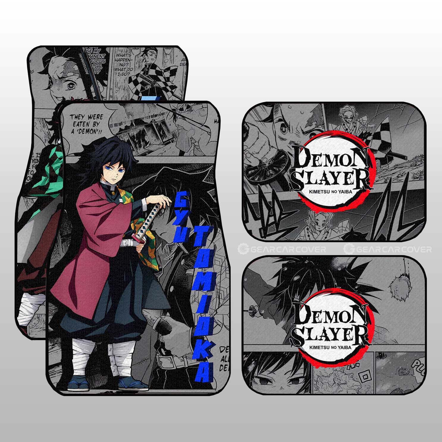 Tanjiro And Giyuu Car Floor Mats Custom Demon Slayer Anime Mix Mangas - Gearcarcover - 2