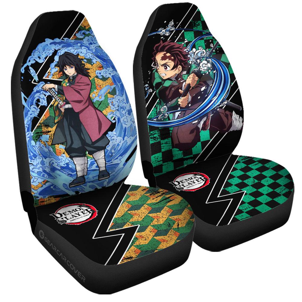 Tanjiro And Giyuu Car Seat Covers Custom Anime Demon Slayer Car Accessories - Gearcarcover - 3