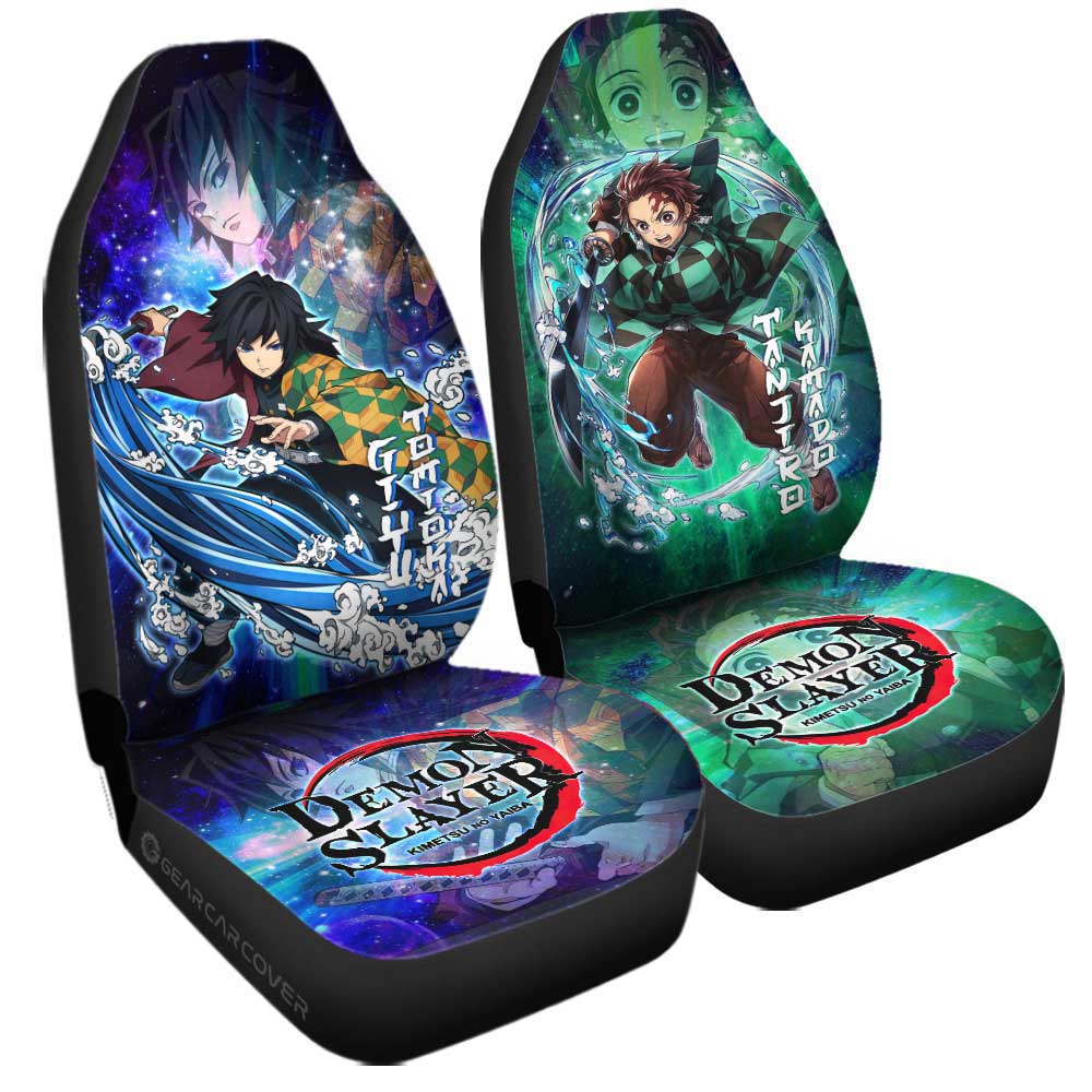 Tanjiro And Giyuu Car Seat Covers Custom Characters Demon Slayer Car Accessories - Gearcarcover - 3