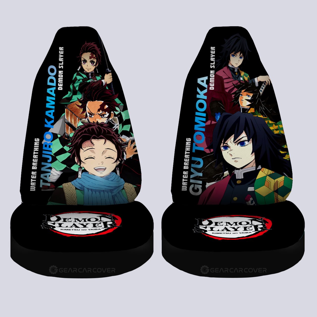 Tanjiro And Giyuu Car Seat Covers Custom Demon Slayer Anime - Gearcarcover - 4