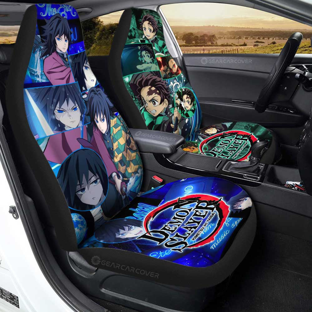 Tanjiro And Giyuu Car Seat Covers Custom Demon Slayer Anime - Gearcarcover - 1