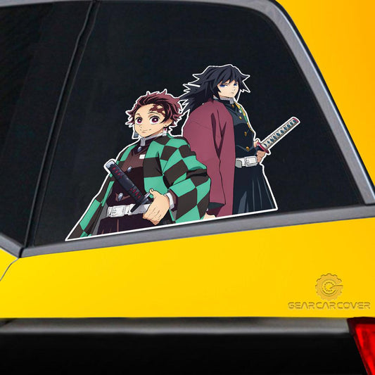 Tanjiro And Giyuu Car Sticker Custom Demon Slayer Anime Car Accessories - Gearcarcover - 2