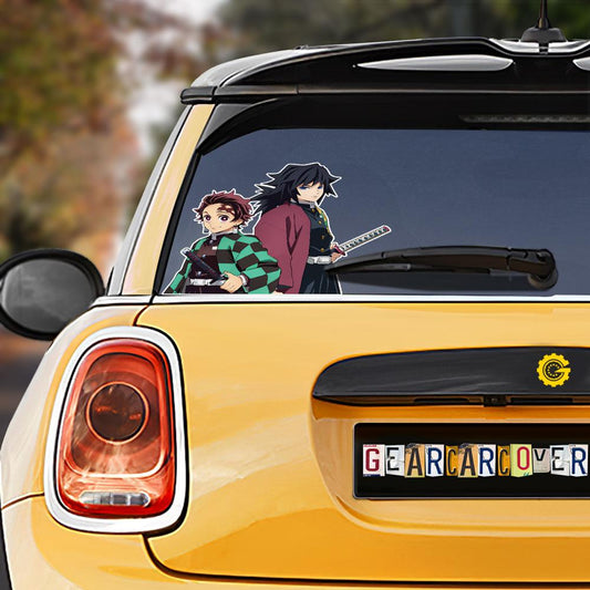 Tanjiro And Giyuu Car Sticker Custom Demon Slayer Anime Car Accessories - Gearcarcover - 1