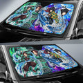 Tanjiro And Giyuu Car Sunshade Custom Demon Slayer Anime Car Accessories - Gearcarcover - 3