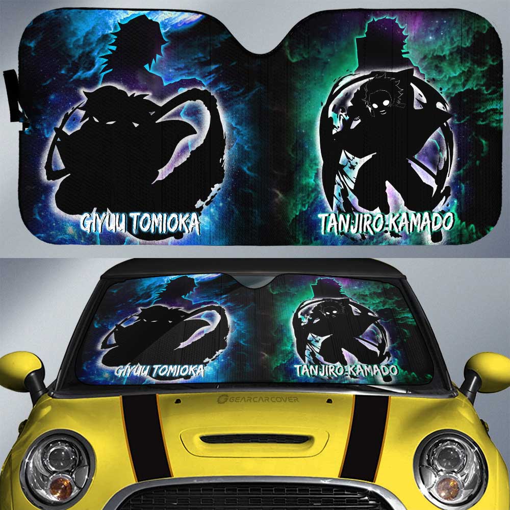 Tanjiro And Giyuu Car Sunshade Custom Demon Slayer Anime - Gearcarcover - 1