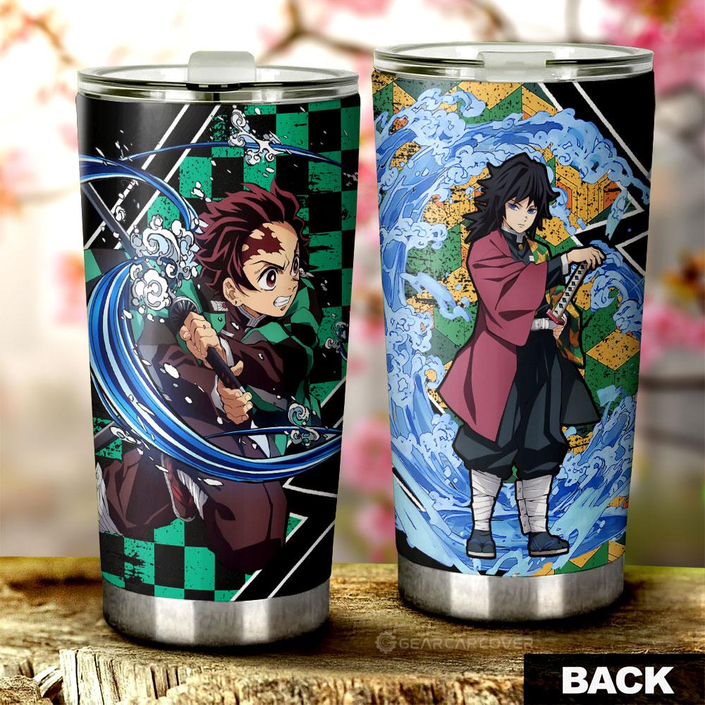 Tanjiro And Giyuu Tumbler Cup Custom Anime Demon Slayer Car Accessories - Gearcarcover - 1