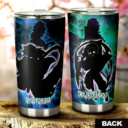 Tanjiro And Giyuu Tumbler Cup Custom Demon Slayer Anime - Gearcarcover - 1