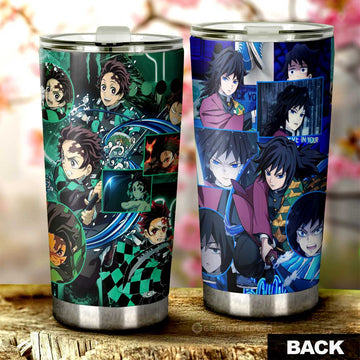 Tanjiro And Giyuu Tumbler Cup Custom Demon Slayer Anime - Gearcarcover - 1