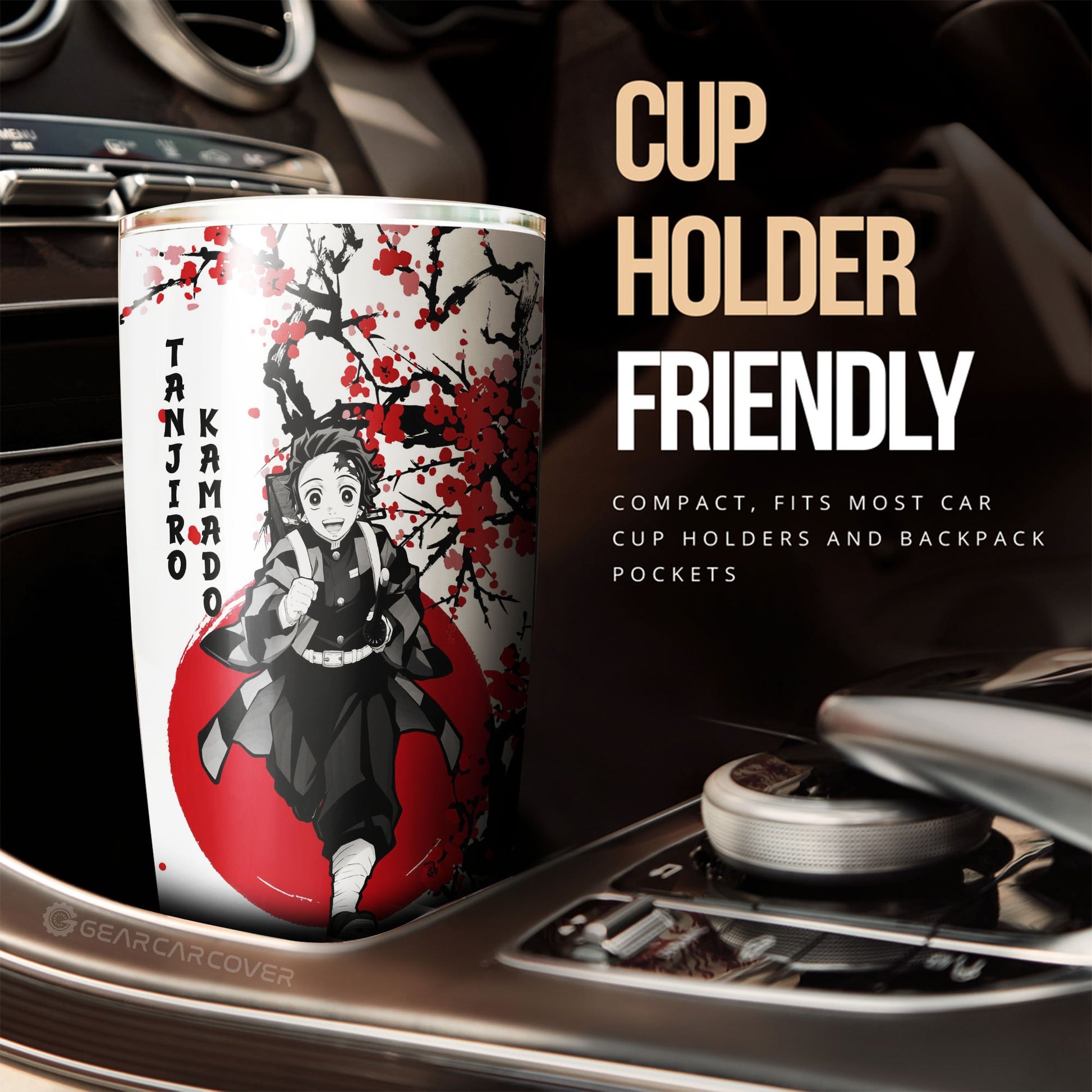 Tanjiro And Giyuu Tumbler Cup Custom Japan Style Demon Slayer Anime Car Interior Accessories - Gearcarcover - 3