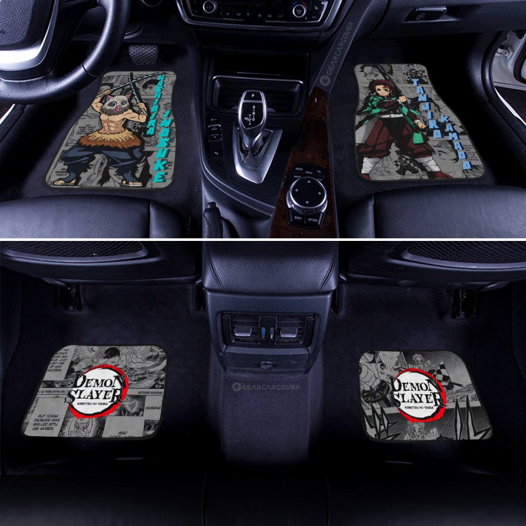 Tanjiro And Inosuke Car Floor Mats Custom Demon Slayer Anime Mix Mangas - Gearcarcover - 3