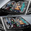 Tanjiro And Inosuke Car Sunshade Custom Demon Slayer Anime Mix Mangas - Gearcarcover - 2