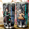 Tanjiro And Inosuke Tumbler Cup Custom Demon Slayer Anime Mix Mangas - Gearcarcover - 1